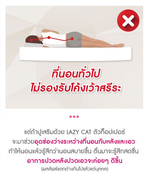 topper-topper ที่นอน-ท็อปเปอร์-ที่นอน ท็อปเปอร์-ฟูกที่นอน-ที่นอน-ที่นอนปิคนิค-นอนปวดหลัง-LazyCat-เตียงนอน-อาการปวดหลังนอนไม่หลับ-ที่นอนเป่าลม